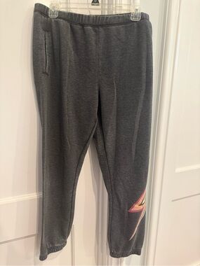 Jack by BB Dakota Charcoal Joggers with Pink Accent